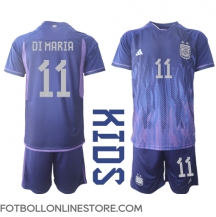 Argentina Angel Di Maria #11 Replika Bortatröja Barn VM 2022 Kortärmad (+ byxor)