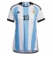 Argentina Lionel Messi #10 Replika Hemmatröja Dam VM 2022 Kortärmad