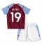 Aston Villa Moussa Diaby #19 Replika Hemmatröja Barn 2023-24 Kortärmad (+ byxor)