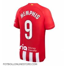 Atletico Madrid Memphis Depay #9 Replika Hemmatröja 2023-24 Kortärmad