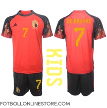 Belgien Kevin De Bruyne #7 Replika Hemmatröja Barn VM 2022 Kortärmad (+ byxor)