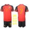 Belgien Kevin De Bruyne #7 Replika Hemmatröja Barn VM 2022 Kortärmad (+ byxor)