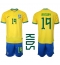Brasilien Antony #19 Replika Hemmatröja Barn VM 2022 Kortärmad (+ byxor)