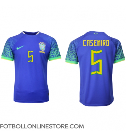 Brasilien Casemiro #5 Replika Bortatröja VM 2022 Kortärmad