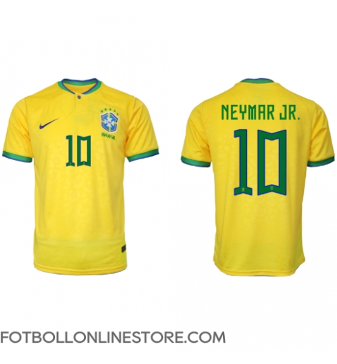 Brasilien Neymar Jr #10 Replika Hemmatröja VM 2022 Kortärmad