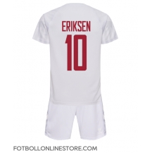 Danmark Christian Eriksen #10 Replika Bortatröja Barn VM 2022 Kortärmad (+ byxor)