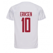 Danmark Christian Eriksen #10 Replika Bortatröja VM 2022 Kortärmad