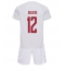 Danmark Kasper Dolberg #12 Replika Bortatröja Barn VM 2022 Kortärmad (+ byxor)