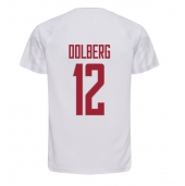 Danmark Kasper Dolberg #12 Replika Bortatröja VM 2022 Kortärmad
