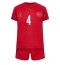 Danmark Simon Kjaer #4 Replika Hemmatröja Barn VM 2022 Kortärmad (+ byxor)