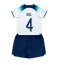England Declan Rice #4 Replika Hemmatröja Barn VM 2022 Kortärmad (+ byxor)