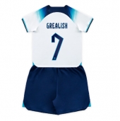 England Jack Grealish #7 Replika Hemmatröja Barn VM 2022 Kortärmad (+ byxor)