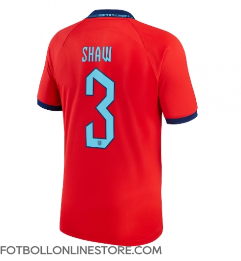 England Luke Shaw #3 Replika Bortatröja VM 2022 Kortärmad