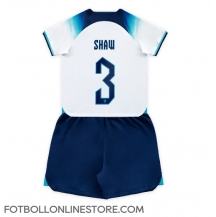 England Luke Shaw #3 Replika Hemmatröja Barn VM 2022 Kortärmad (+ byxor)