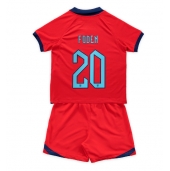 England Phil Foden #20 Replika Bortatröja Barn VM 2022 Kortärmad (+ byxor)