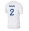 Frankrike Benjamin Pavard #2 Replika Bortatröja VM 2022 Kortärmad