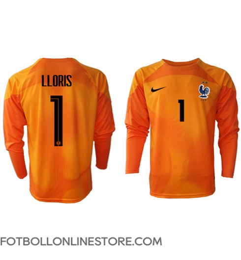 Frankrike Hugo Lloris #1 Målvakt Replika Hemmatröja VM 2022 Långärmad