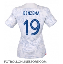 Frankrike Karim Benzema #19 Replika Bortatröja Dam VM 2022 Kortärmad
