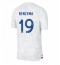 Frankrike Karim Benzema #19 Replika Bortatröja VM 2022 Kortärmad