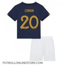 Frankrike Kingsley Coman #20 Replika Hemmatröja Barn VM 2022 Kortärmad (+ byxor)