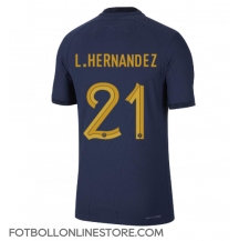 Frankrike Lucas Hernandez #21 Replika Hemmatröja VM 2022 Kortärmad