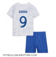 Frankrike Olivier Giroud #9 Replika Bortatröja Barn VM 2022 Kortärmad (+ byxor)