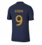 Frankrike Olivier Giroud #9 Replika Hemmatröja VM 2022 Kortärmad