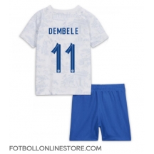 Frankrike Ousmane Dembele #11 Replika Bortatröja Barn VM 2022 Kortärmad (+ byxor)