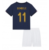 Frankrike Ousmane Dembele #11 Replika Hemmatröja Barn VM 2022 Kortärmad (+ byxor)