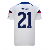 Förenta staterna Timothy Weah #21 Replika Hemmatröja VM 2022 Kortärmad