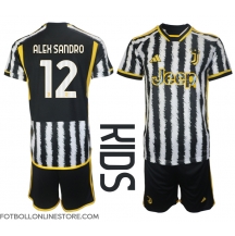 Juventus Alex Sandro #12 Replika Hemmatröja Barn 2023-24 Kortärmad (+ byxor)
