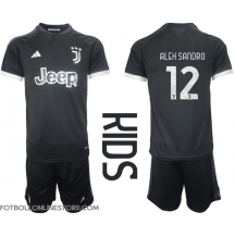 Juventus Alex Sandro #12 Replika Tredjetröja Barn 2023-24 Kortärmad (+ byxor)