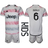 Juventus Danilo Luiz #6 Replika Bortatröja Barn 2023-24 Kortärmad (+ byxor)
