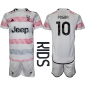Juventus Paul Pogba #10 Replika Bortatröja Barn 2023-24 Kortärmad (+ byxor)