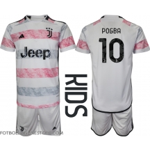 Juventus Paul Pogba #10 Replika Bortatröja Barn 2023-24 Kortärmad (+ byxor)