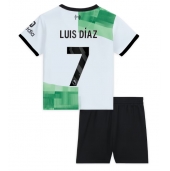 Liverpool Luis Diaz #7 Replika Bortatröja Barn 2023-24 Kortärmad (+ byxor)