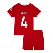 Liverpool Virgil van Dijk #4 Replika Hemmatröja Barn 2023-24 Kortärmad (+ byxor)