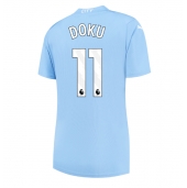 Manchester City Jeremy Doku #11 Replika Hemmatröja Dam 2023-24 Kortärmad