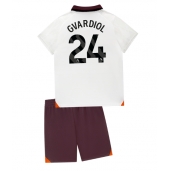Manchester City Josko Gvardiol #24 Replika Bortatröja Barn 2023-24 Kortärmad (+ byxor)