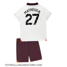 Manchester City Matheus Nunes #27 Replika Bortatröja Barn 2023-24 Kortärmad (+ byxor)