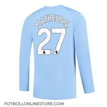 Manchester City Matheus Nunes #27 Replika Hemmatröja 2023-24 Långärmad