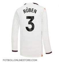 Manchester City Ruben Dias #3 Replika Bortatröja 2023-24 Långärmad