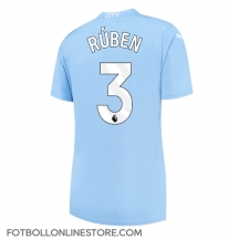 Manchester City Ruben Dias #3 Replika Hemmatröja Dam 2023-24 Kortärmad