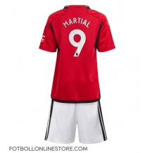 Manchester United Anthony Martial #9 Replika Hemmatröja Barn 2023-24 Kortärmad (+ byxor)