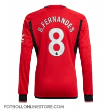 Manchester United Bruno Fernandes #8 Replika Hemmatröja 2023-24 Långärmad