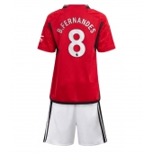 Manchester United Bruno Fernandes #8 Replika Hemmatröja Barn 2023-24 Kortärmad (+ byxor)