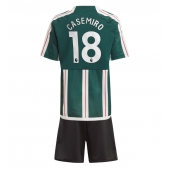 Manchester United Casemiro #18 Replika Bortatröja Barn 2023-24 Kortärmad (+ byxor)