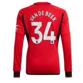 Manchester United Donny van de Beek #34 Replika Hemmatröja 2023-24 Långärmad