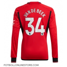 Manchester United Donny van de Beek #34 Replika Hemmatröja 2023-24 Långärmad