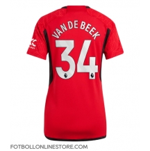 Manchester United Donny van de Beek #34 Replika Hemmatröja Dam 2023-24 Kortärmad